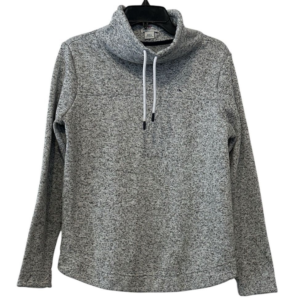 Vineyard Vines Funnel Neck Pullover Sweater Women’s Small Marled Gray